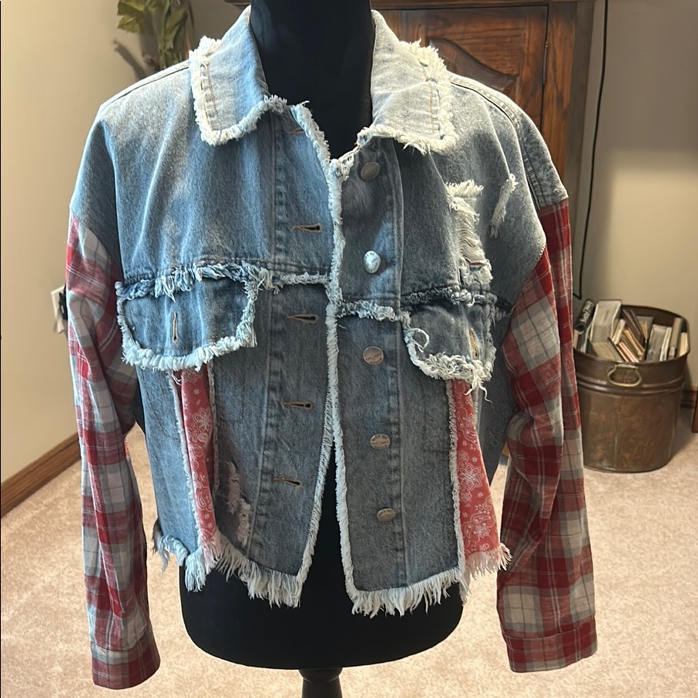 Stylish Denim Patchwork Jacket